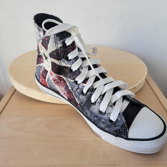 Chuck Taylor All Star Converse CT HI Black/Chili Unisex Sneakers (Size W9 / M7) - Picture 6 of 14